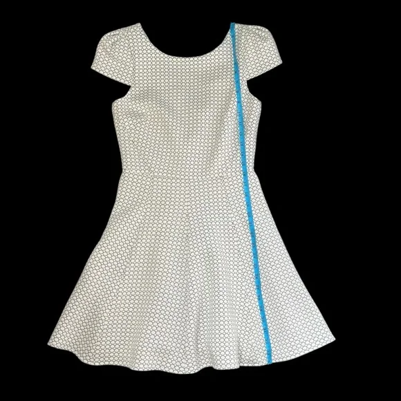 Anthropologie 4.collective Cocktail Party Dress White Geometric NWT Size 2 - Picture 8 of 9